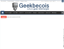 Tablet Screenshot of geekbecois.com